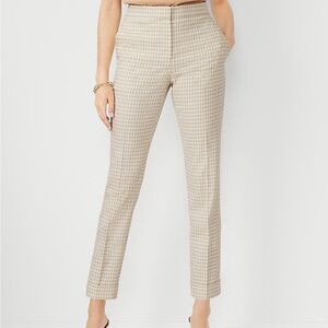 Ann Taylor The Ankle High Rise in Cappuccino Houndstooth